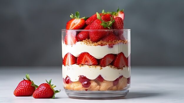 Leckeres Erdbeer-Oster-Dessert