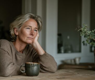 Frau in den Wechseljahren leidet an Stimmungsschwankungen