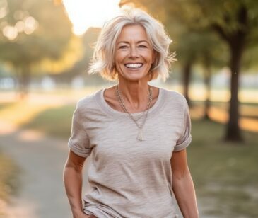 Frau 50+ ist glücklich