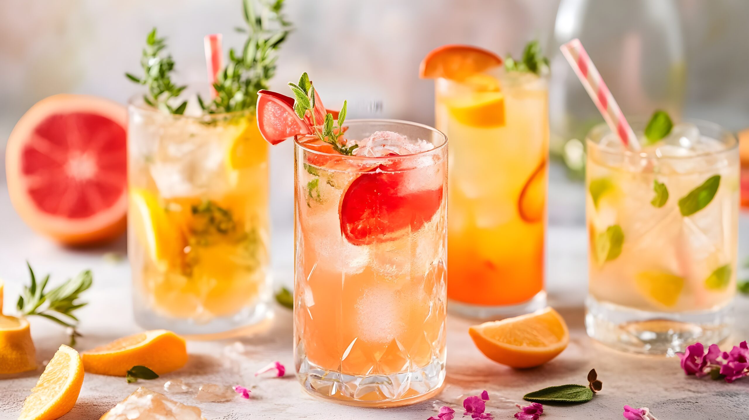 Eine Auswahl an alkoholfreien Cocktails.